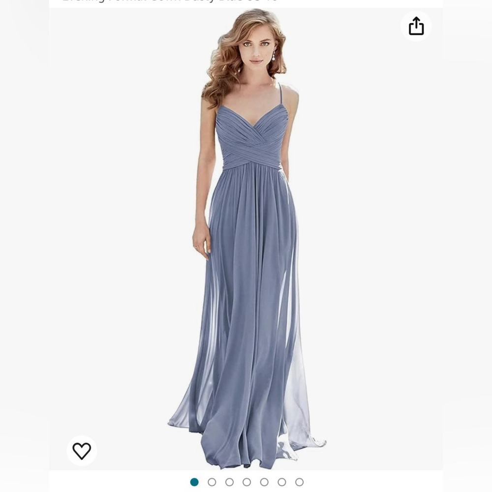Periwinkle Bridesmaid Dress Maxi Dusty Blue Size 10